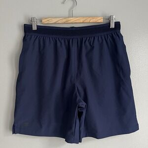 Fabletics Fundamental Shorts Men's Athletic Blue Navy 6.5" Unlined Size Medium